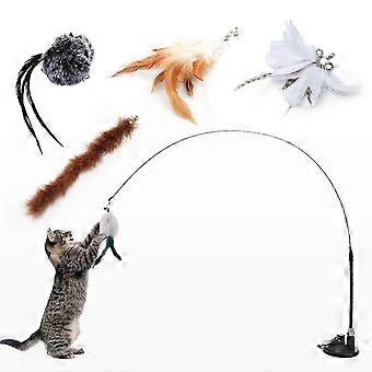 2025 pcs Simulation Oiseau Chat Interactif Jouet Drôle Plume Oiseau Avec Ventouse Chaton Jouer Exercice De Poursuite