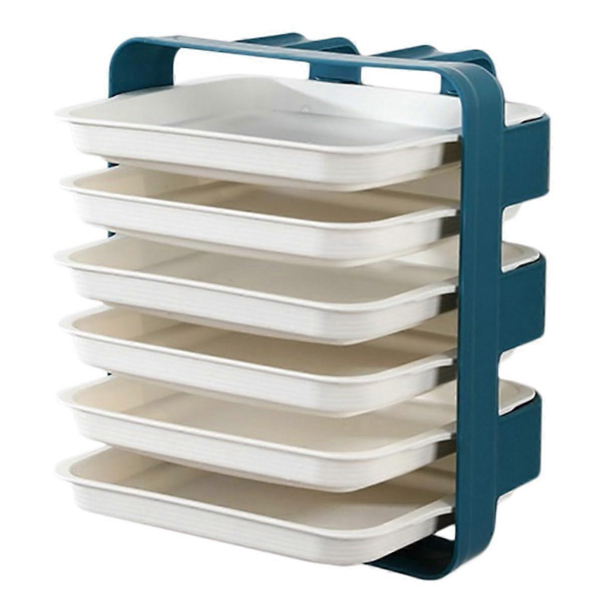 Wall Mounted Draining Dish Rack Set, Stackable Heat Resistant Plate Holder for Kitchen Storage