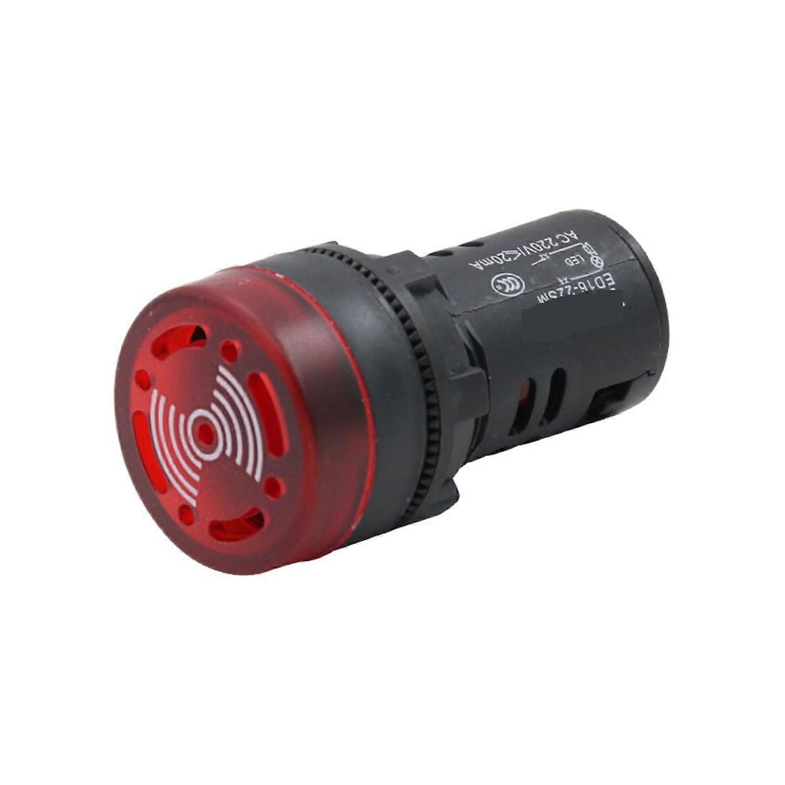 22mm Panel Mount Alarm Buzzer with Bright Warning Light, 12V 24V Multi Voltage Intermittent Sound