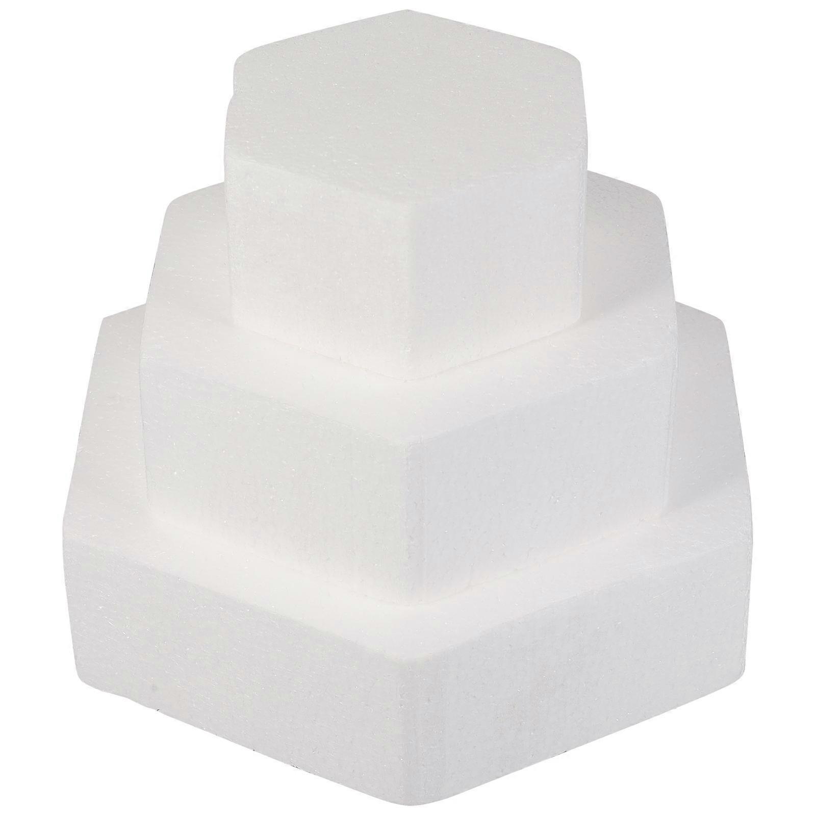 Polystyrene Cake Mould Hexagonal Shape Model Decoration For Art Projects 3Pcs