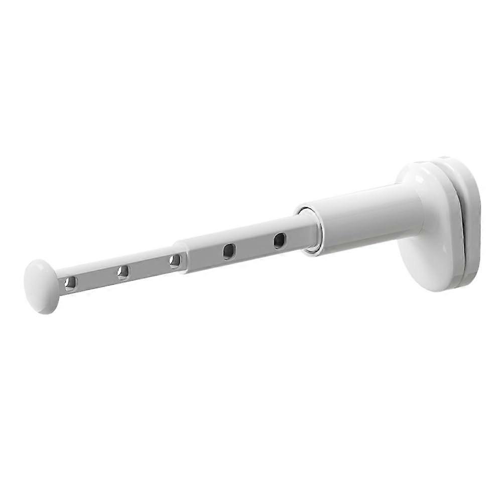 Clothes Drying Rack 30cm Wall Mounted Retractable Laundry Airer with Hooks for Balcony Bathroom