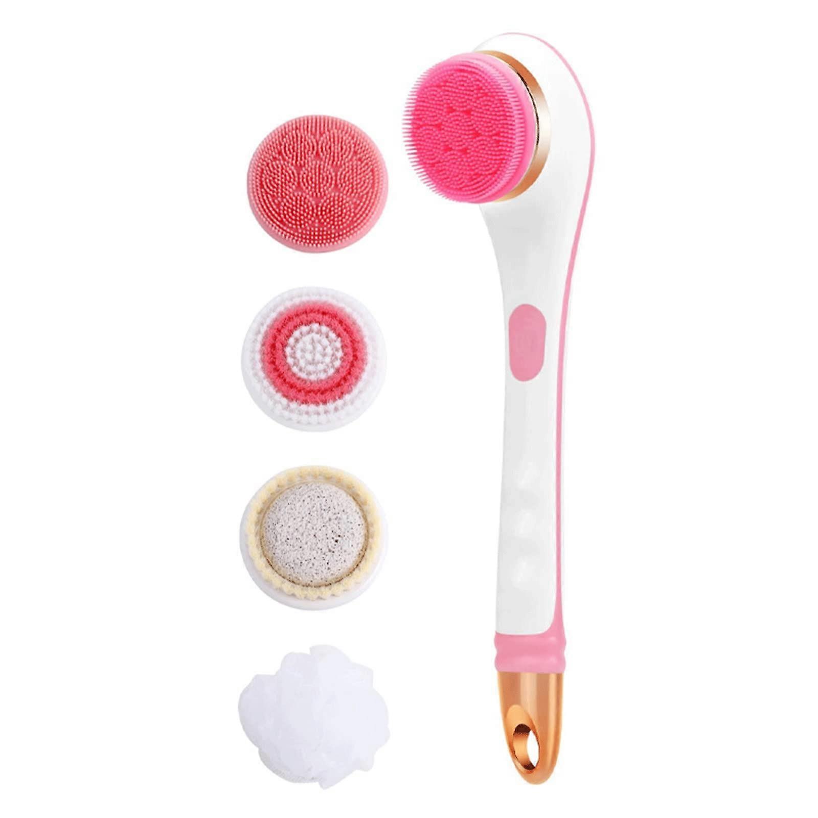 Electric Back Scrubber with Long Handle, Waterproof Rotating Body Brush for Exfoliating and Deep Cleansing