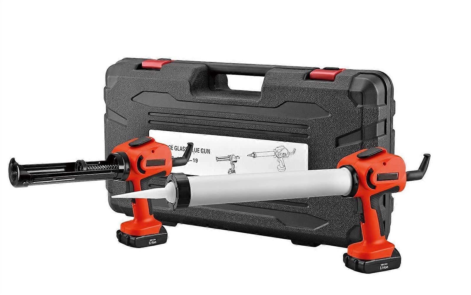 Cordless 18V Caulking Gun Kit with Two Batteries,  Thrust Output, Variable Speed Control