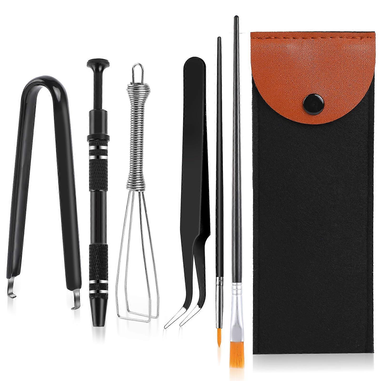 Mechanical Keyboard Tool Kit 6Piece Set with Switch and Keycap Pullers, Cleaning Brush, Lubricating Pen