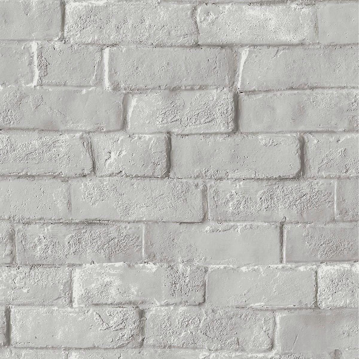 Grey Brick Effect Wallpaper