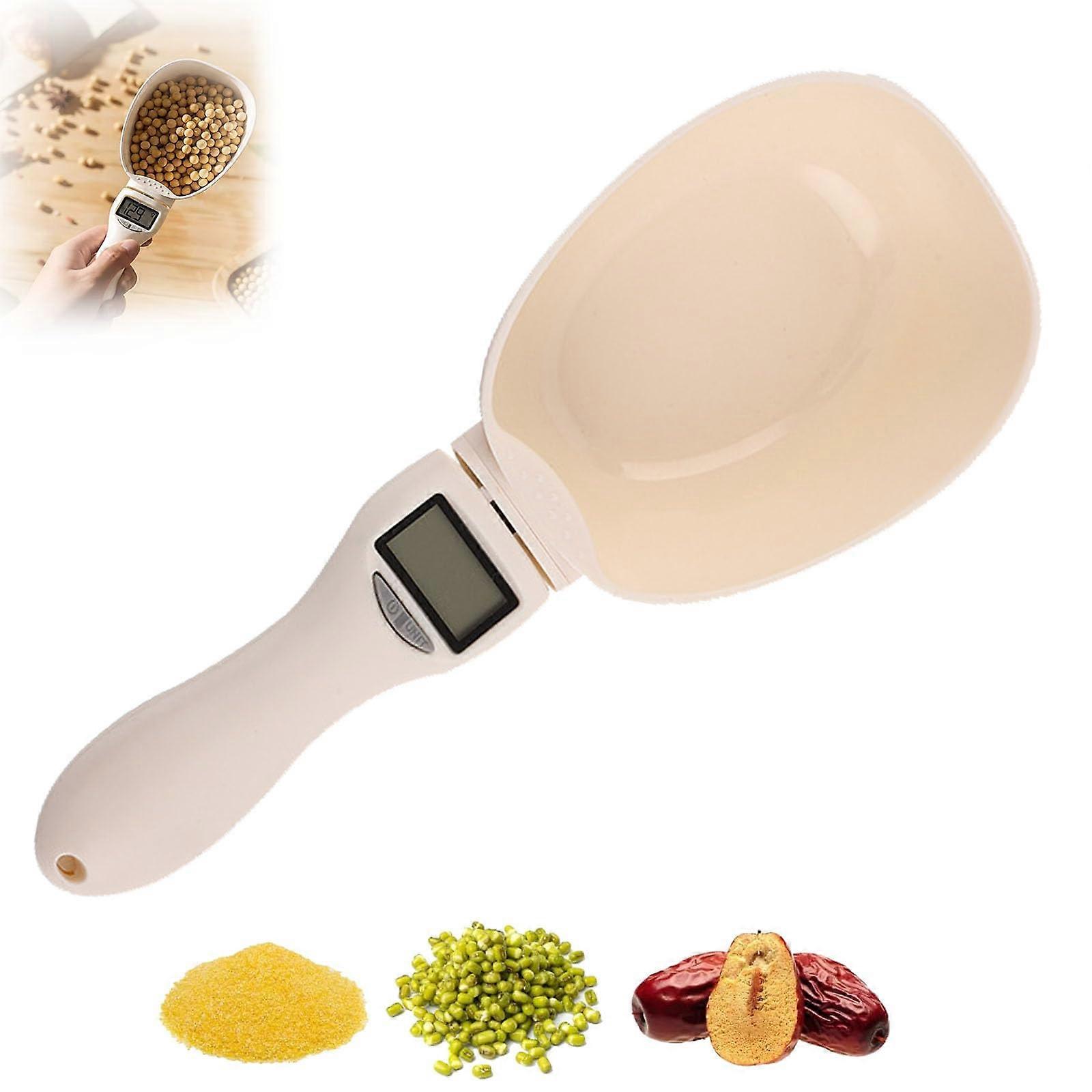 Digital Measuring Spoon Scale with Clear LCD Display, 1g Accuracy, Detachable Handle for Kitchen