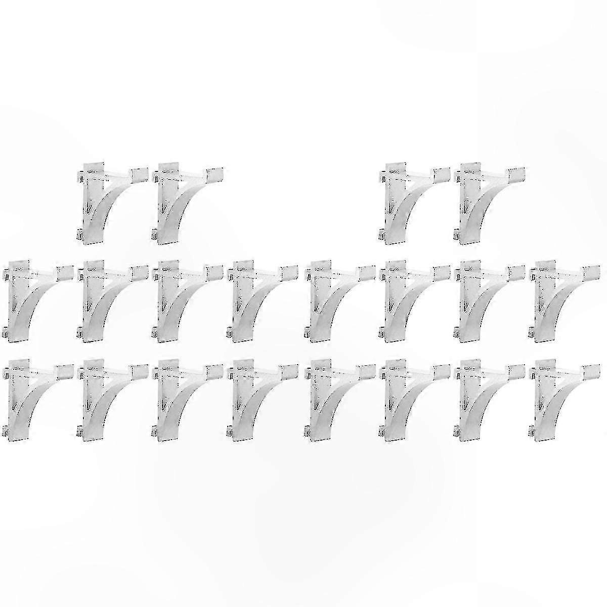 20-Pack Adjustable Freezer Shelf Braces for Refrigerator Storage Organization