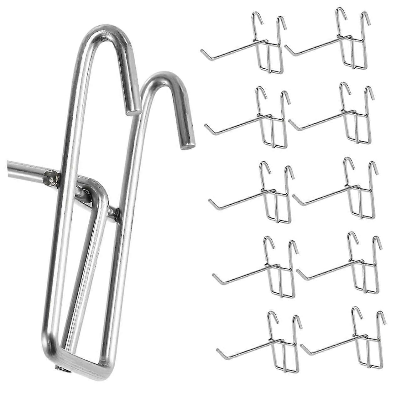 40pcs Grid Wall Hooks for Retail Display, Durable Iron Wire Grid Hooks for Garage Organization