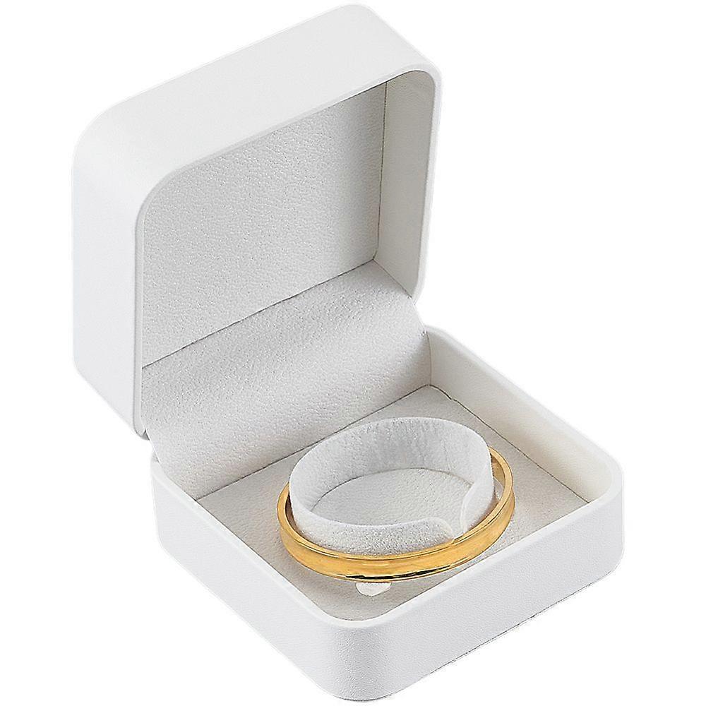 1pc Imitation Leather Bangle Package boxes Square White 9.6x9.6x6cm