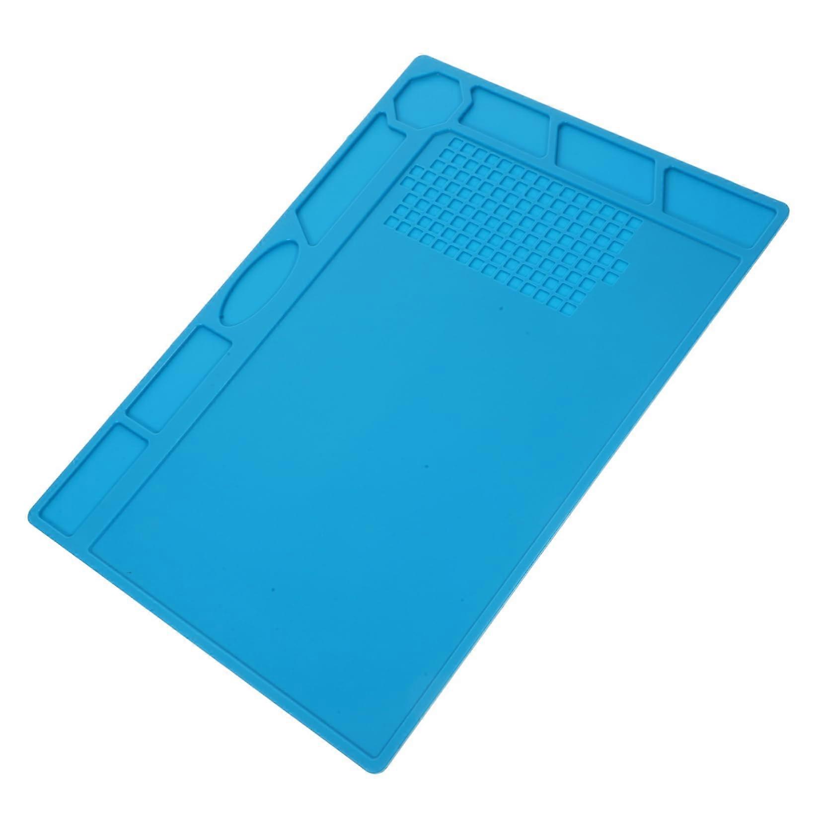 Soldering Mat Heat Resistant Silicone with Magnetic Sections Large Workbench Pad for Electronics