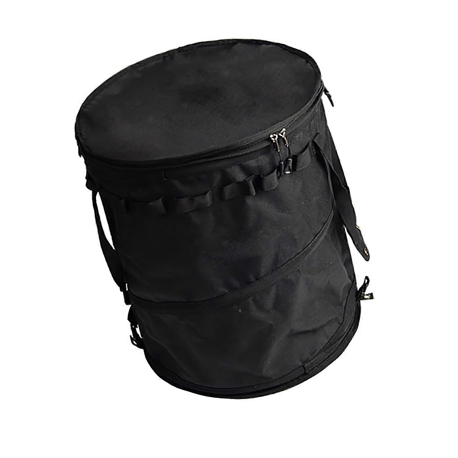 Camping Trash Can Foldable Garbage Bin with Large Capacity Water Resistant Zippered Lid for Hiking