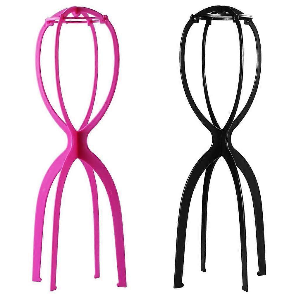 Collapsible Wig Stand Holder for Multiple Wigs, Foldable Travel Design for Quick Styling and Drying