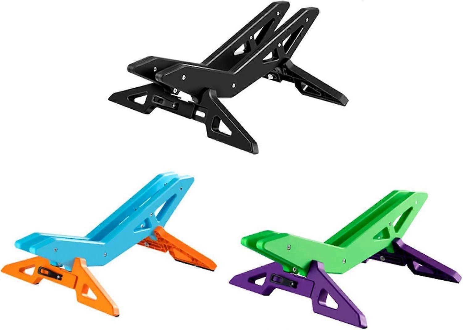 Indoor Bike Stand Adjustable Height and Angle Quick Assembly Universal Storage Rack Blue and Orange