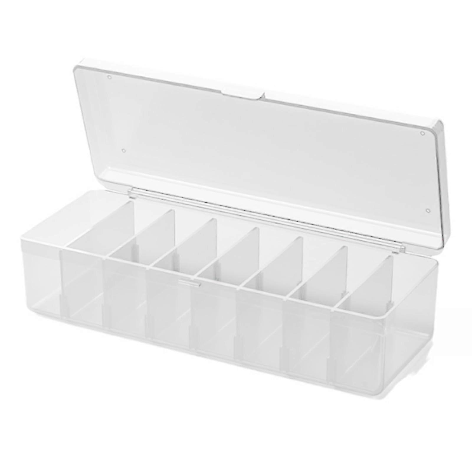 Clear Playing Card Storage Box with BuiltIn Dividers, Stackable Trading Card Organizer Case