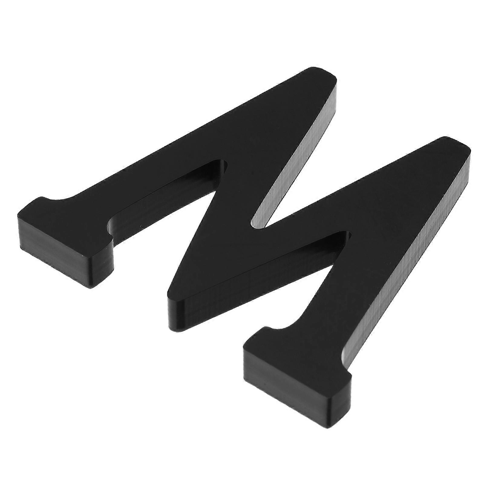Acrylic Alphabet Letters for Home Decor Black Mini Flatback Charms