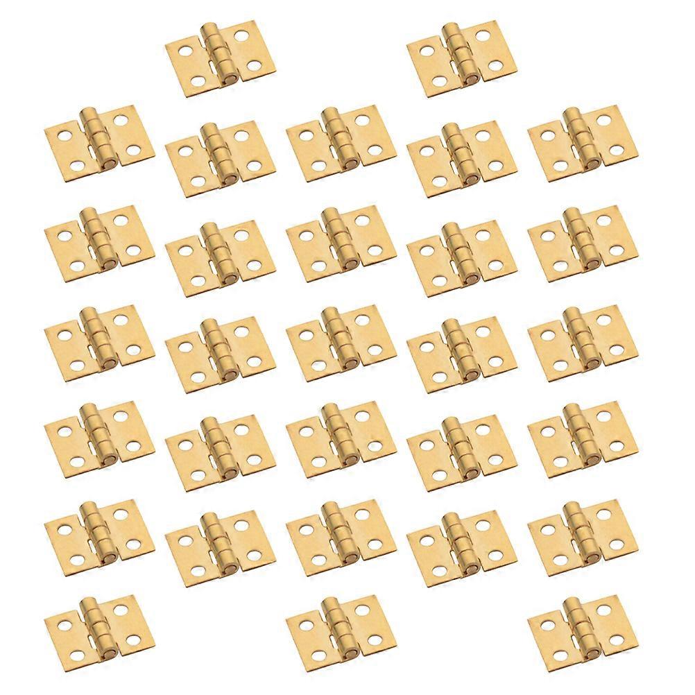 Tiny Craft Hinges Mini Alloy Hinges For Gift Boxes Easy To Install Copper Material Rectangular Shape 30Pack
