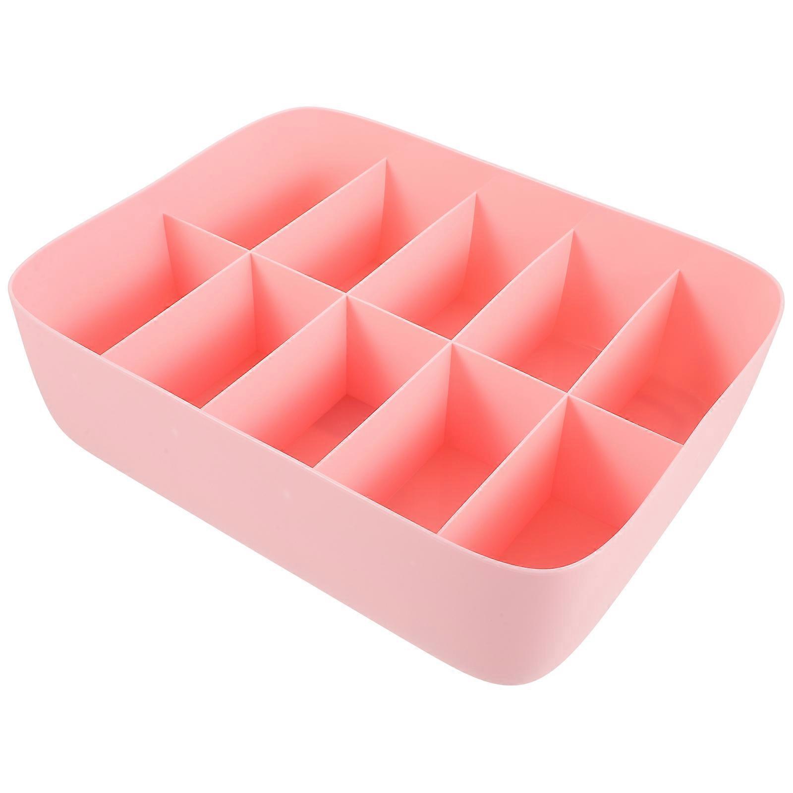 Underwear Storage Box Plastic Storage Basket for Organizing 10 Compartments