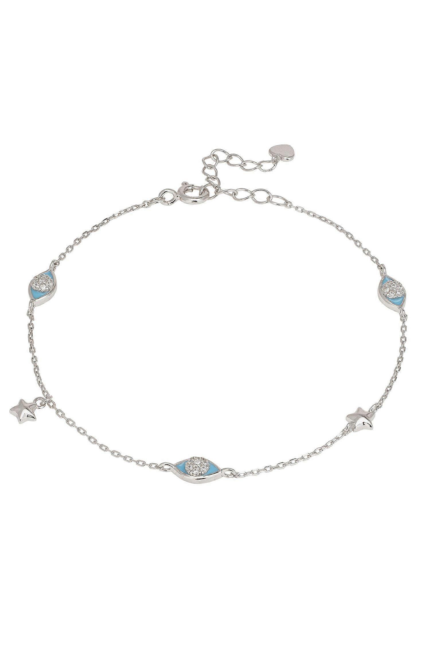 Charm Evil Eye And Star Bracelet Silver