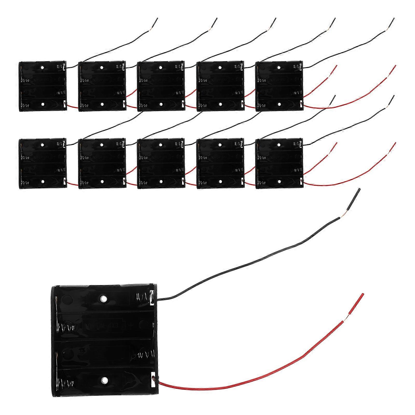 Plastic Battery Case with Switch for Classroom DIY Electronic Projects 24Pcs