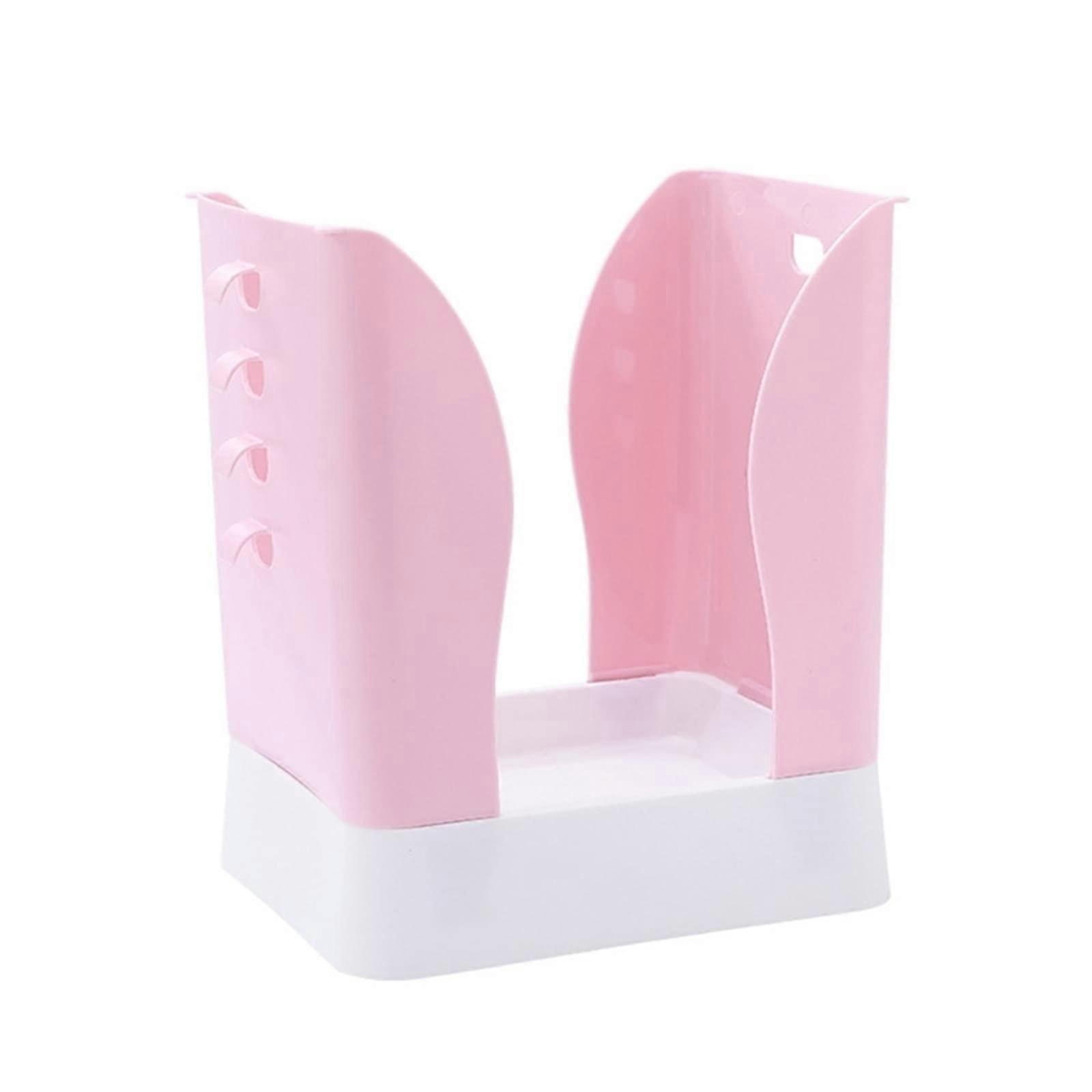 Pink Adjustable Trash Can with Adjustable Height Design for Kitchen Bathroom Space Saving