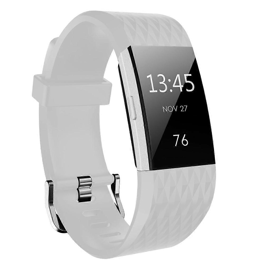 Diamond Pattern Sport Strap Replacement Bands with Adjustable Secure Comfortable Fit for Fitbit Charge 2