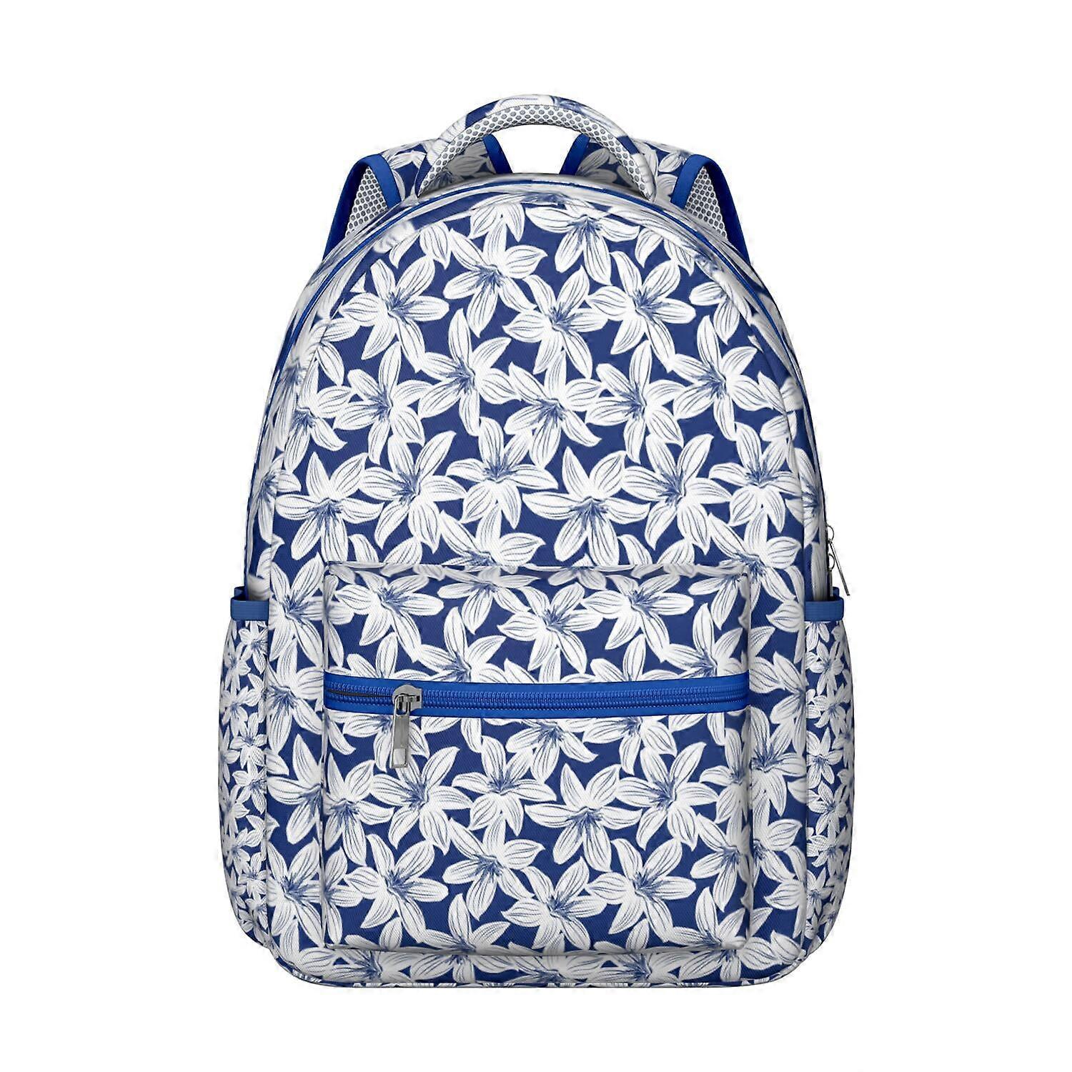 Mochila com estampa de folhas de palmeira tropicais havaianas – Leve, resistente e com grande capacidade para laptop, ideal para estudantes e para ir ao campus.