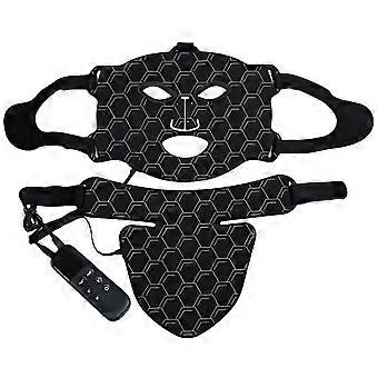 LED-gezichtsmasker met 7 kleuren lichttherapie, siliconen gezichtsmasker met 160 LED-parels, schoonheidsapparaat voor anti-aging huidverzorging.