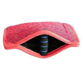 Durable Dog Bite Tug Toy Pillow Wedge Interactive Play with Handle Red