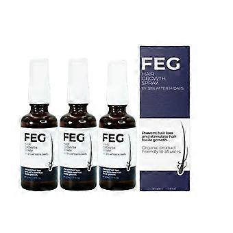1-3X FEG Olio biologico anticaduta per la crescita dei capelli, per capelli più spessi e lunghi 50 ml_hsay