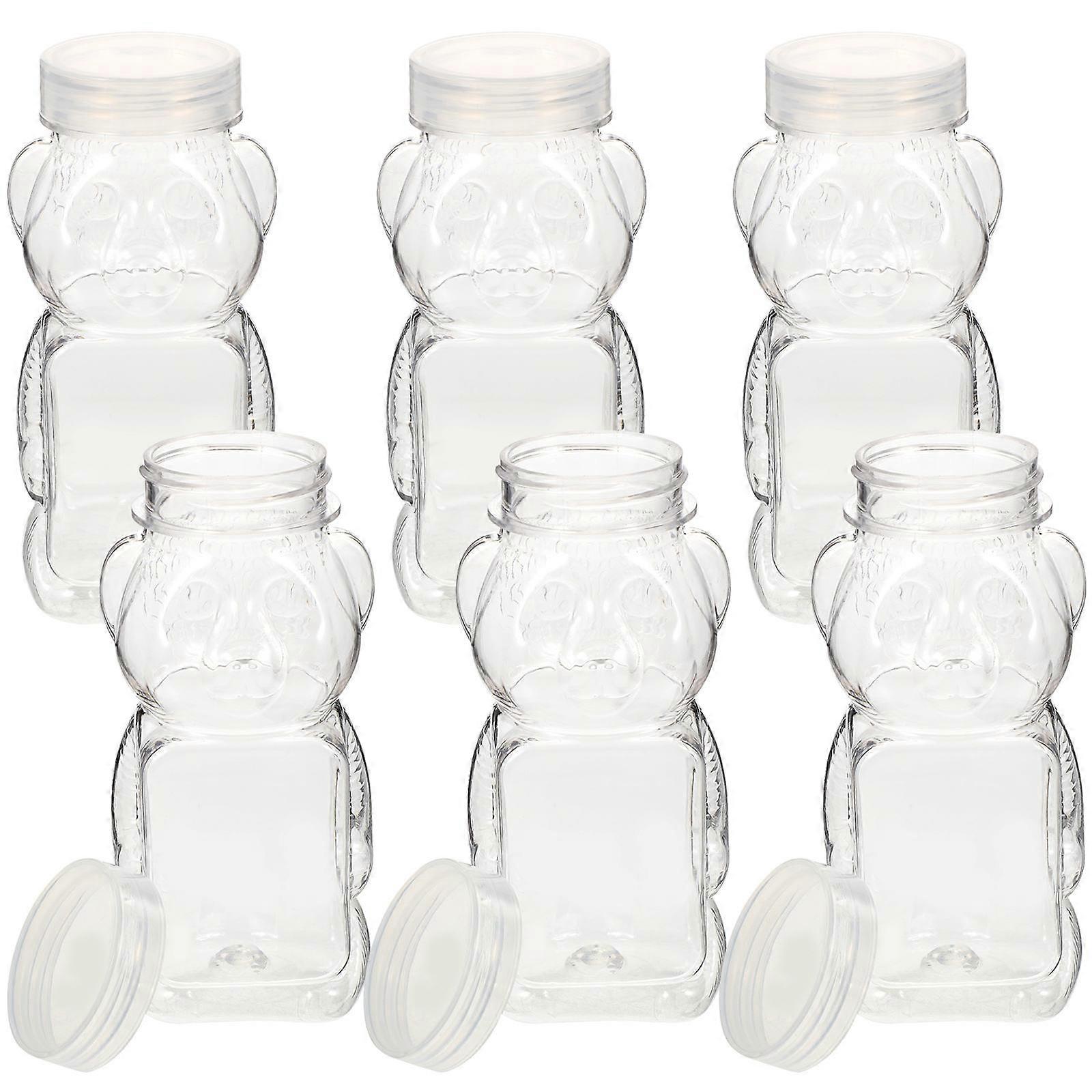 Transparent Bear Honey Bottle for Storage Use 24Pcs Candy Jars