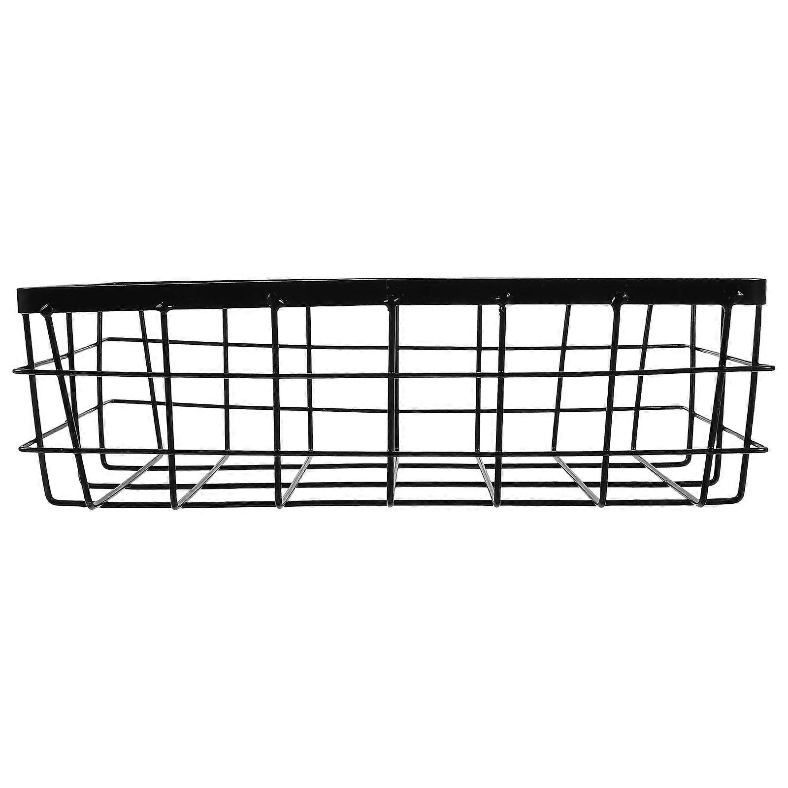 Bathroom Sundry Rack Iron Rectangular Storage Basket for Wall Mount 3Pcs