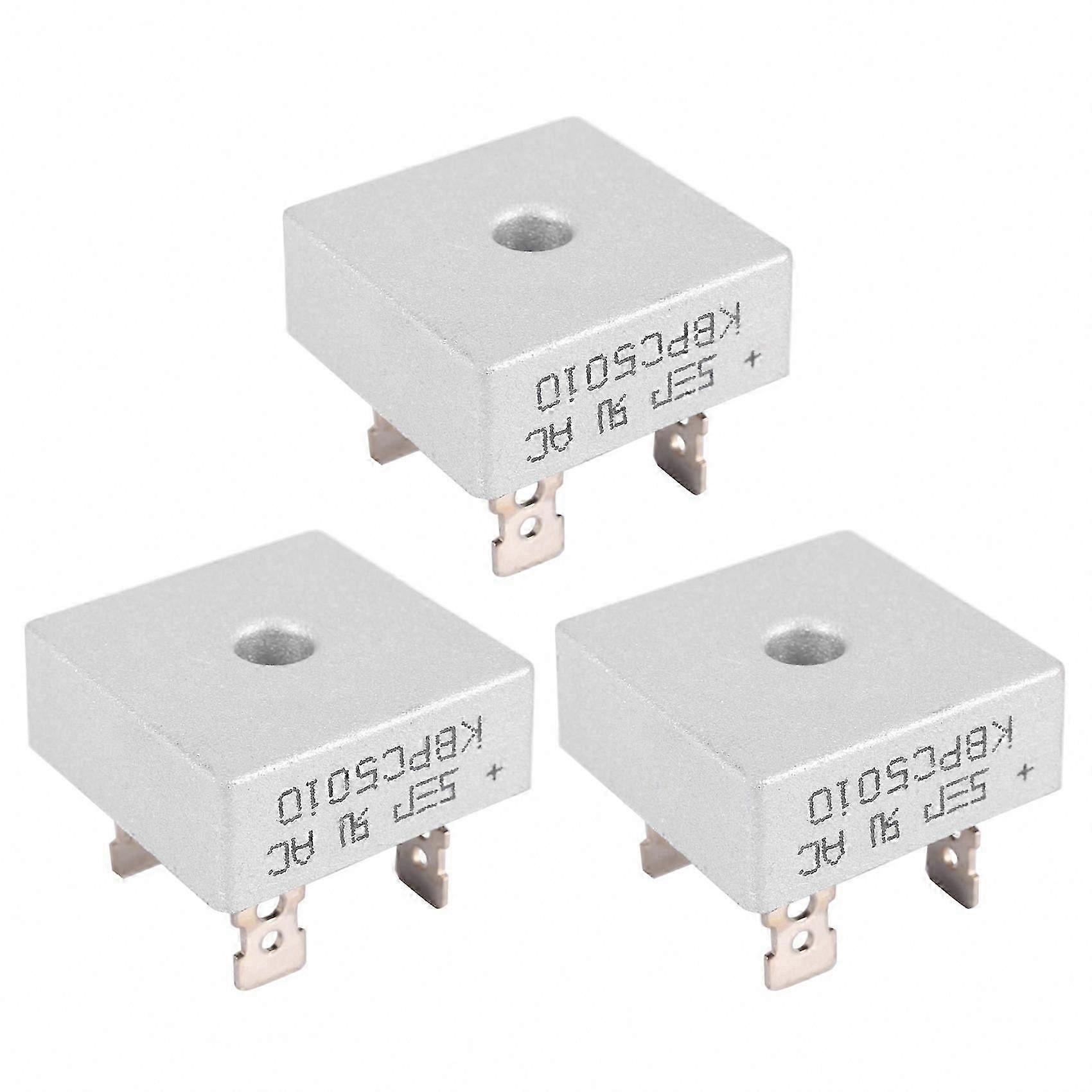 3-Pack Diode Bridge Rectifier, Single Phase, 50A 1000V