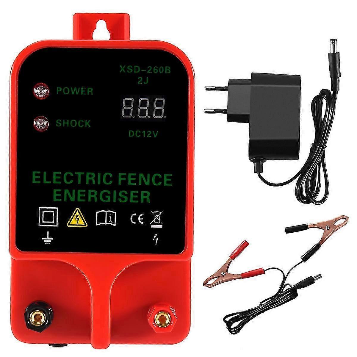 Electric Fence Livestock Controller LCD Display EU Plug