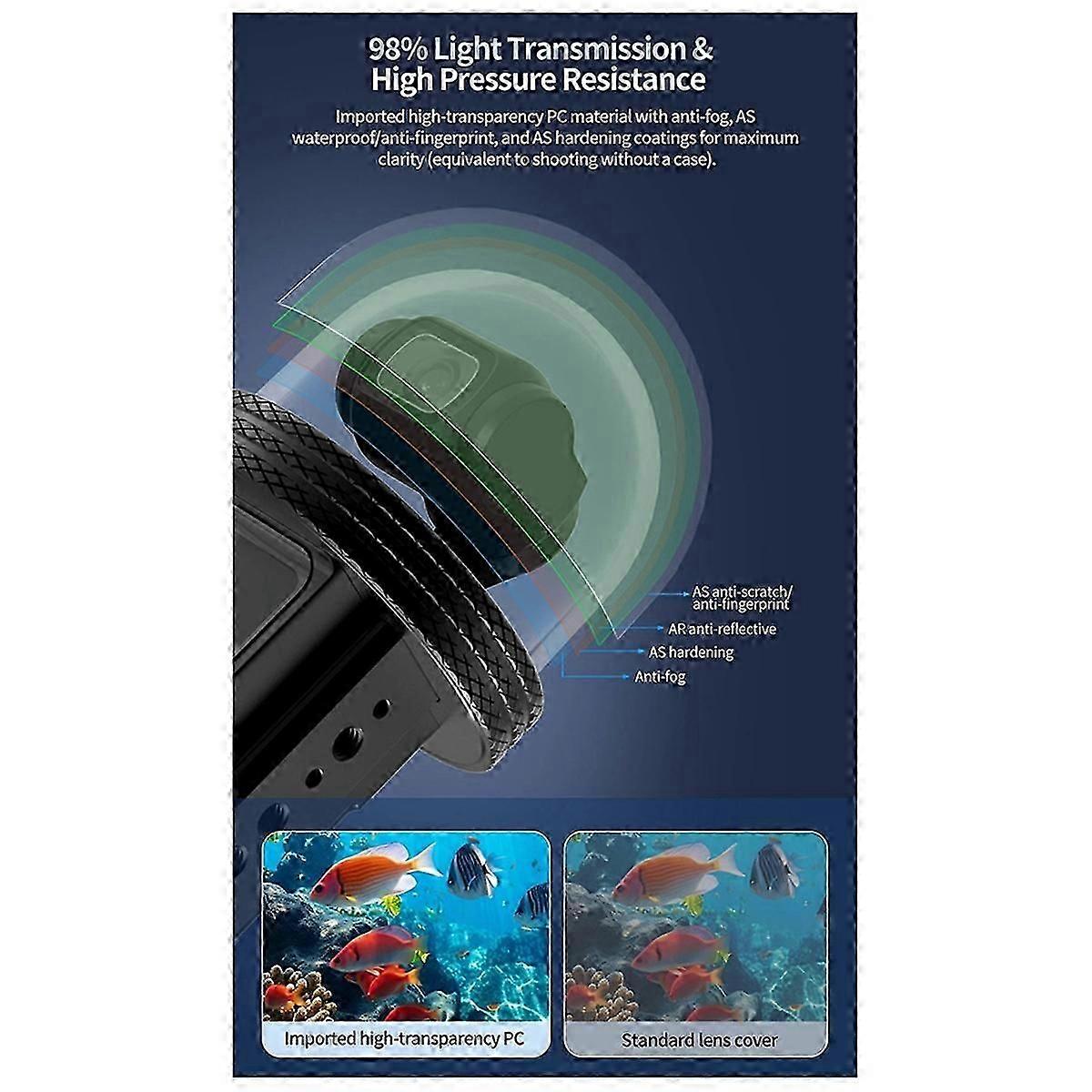 For 3 Gimbal Camera Waterproof Shell Quick Installation Expansion 80 Meters Diving Shell