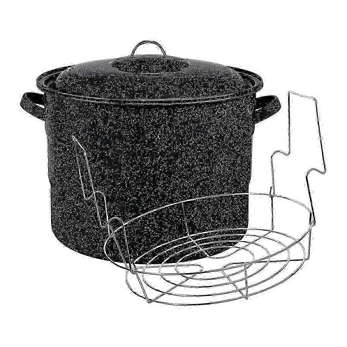 2-piece 21.5-quart water bath canner with jar rack kitchenware