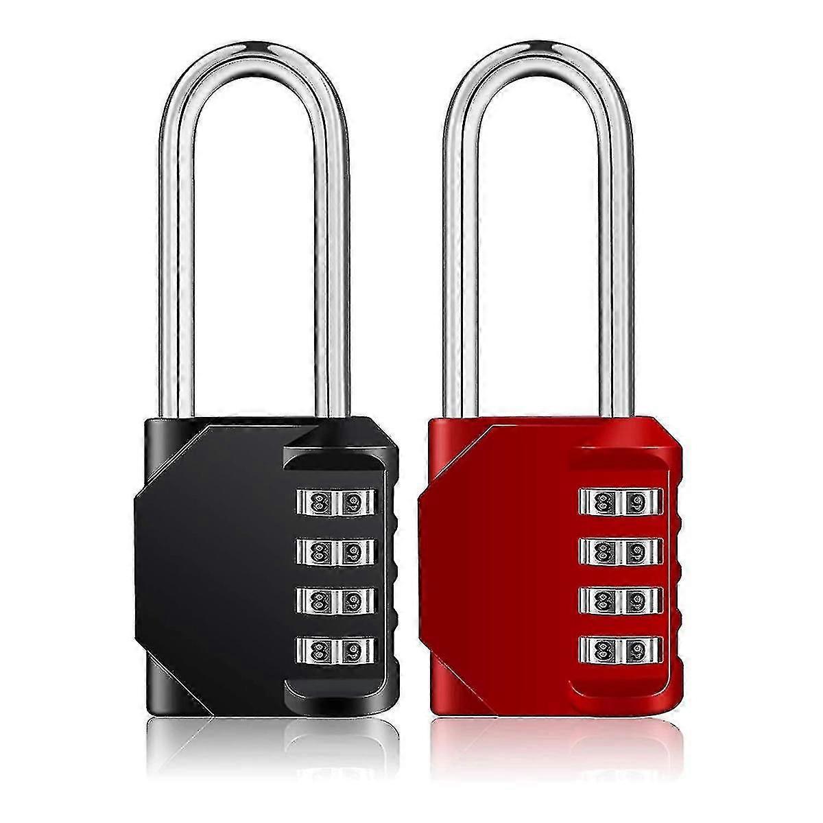 Long Buckle Lock Combination Lock Waterproof Padlock Red