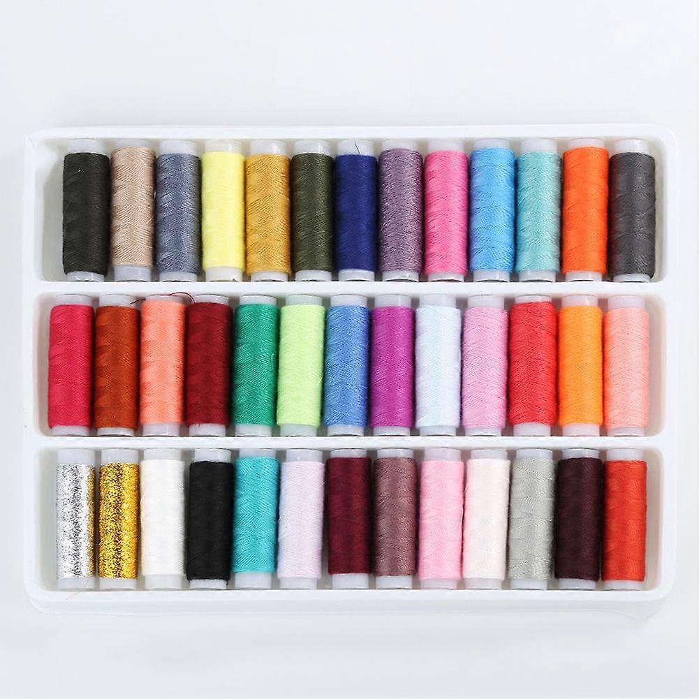 39 Mixed Colors Pure Polyester Sewing Thread Machine Hand 200 Yard Each Spool