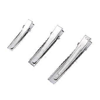 30pcs DIY aço inoxidável hairpin único prong jacaré grampos de cabelo crocodilo barrette para arcos DIY joias acessórios (3.2CM+4.5CM+5.6CM)