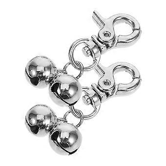 Clochette pour collier d'animal de compagnie en acier inoxydable pour chiens et chats (2 pièces)