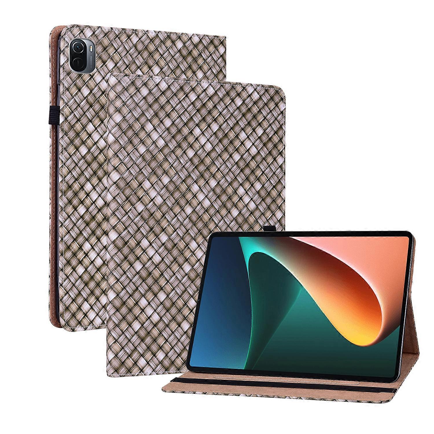For Xiaomi Mi Pad 5 / 5 Pro 11.0 Brown Faux Leather Case Tablet Bag Pouch Cover