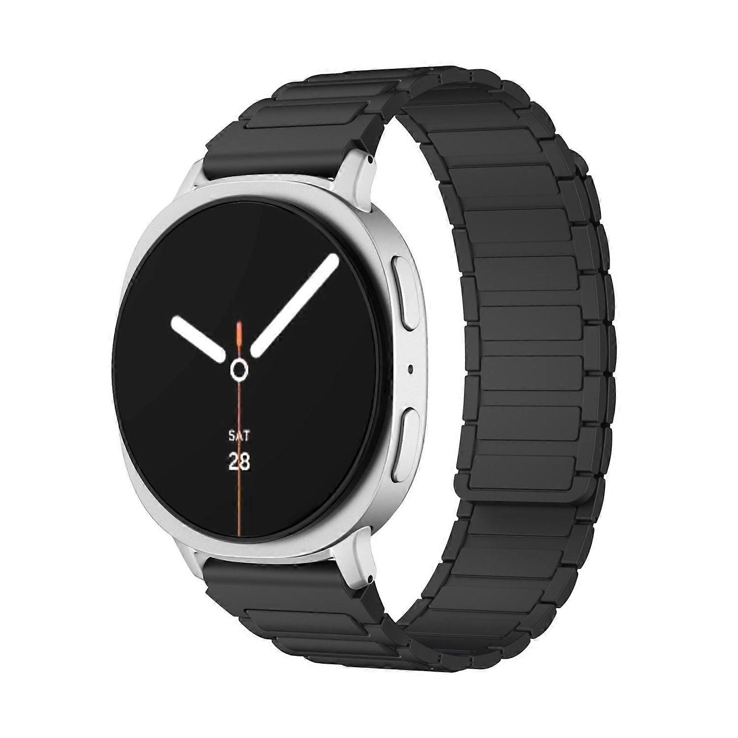 Magnetic silicone wristband for Samsung Galaxy Watch 8 / 8 Classic I - Black design
