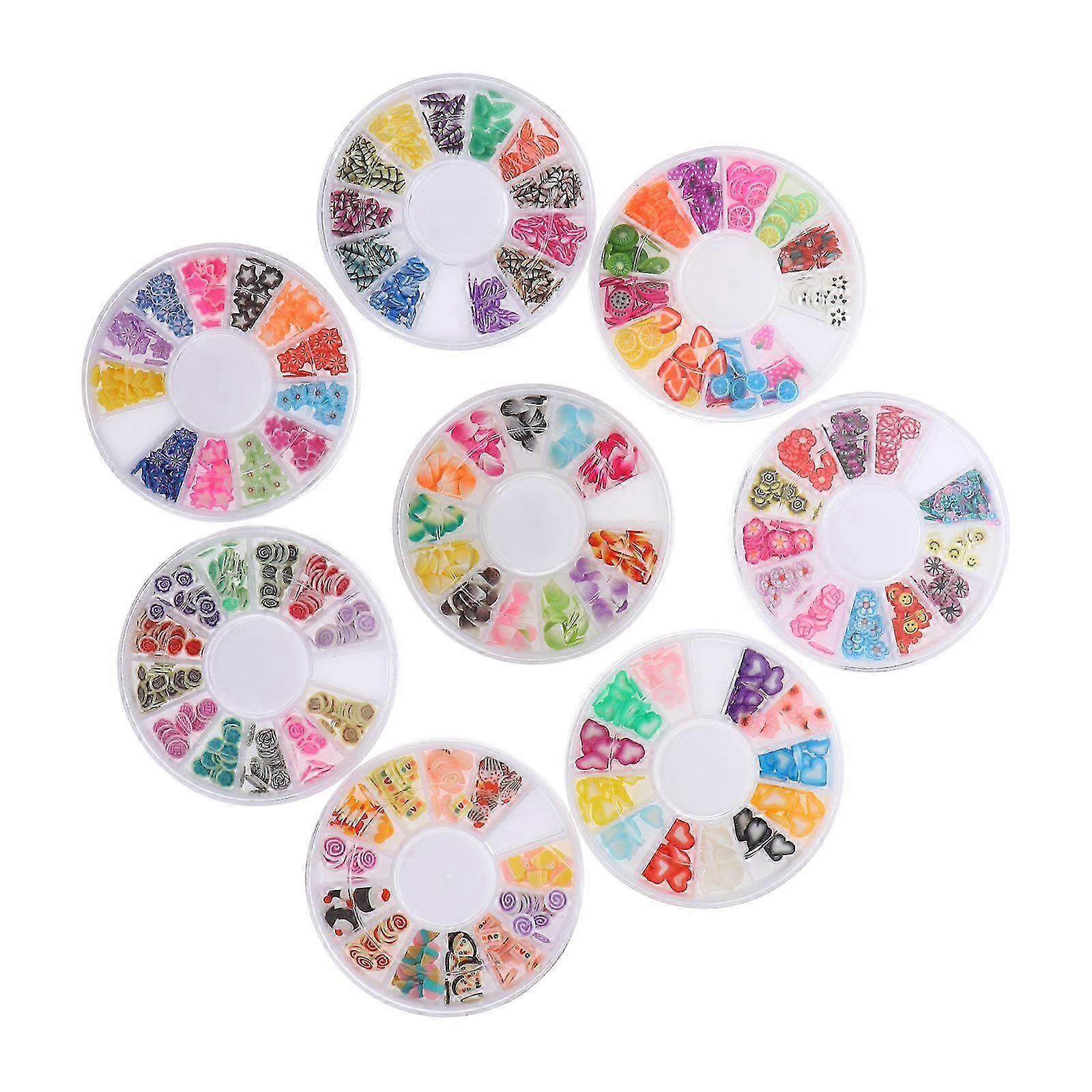 8 Boxes Polymer Clay Patches Fruit Theme DIY Patch compatible with Craft Jewelry Making