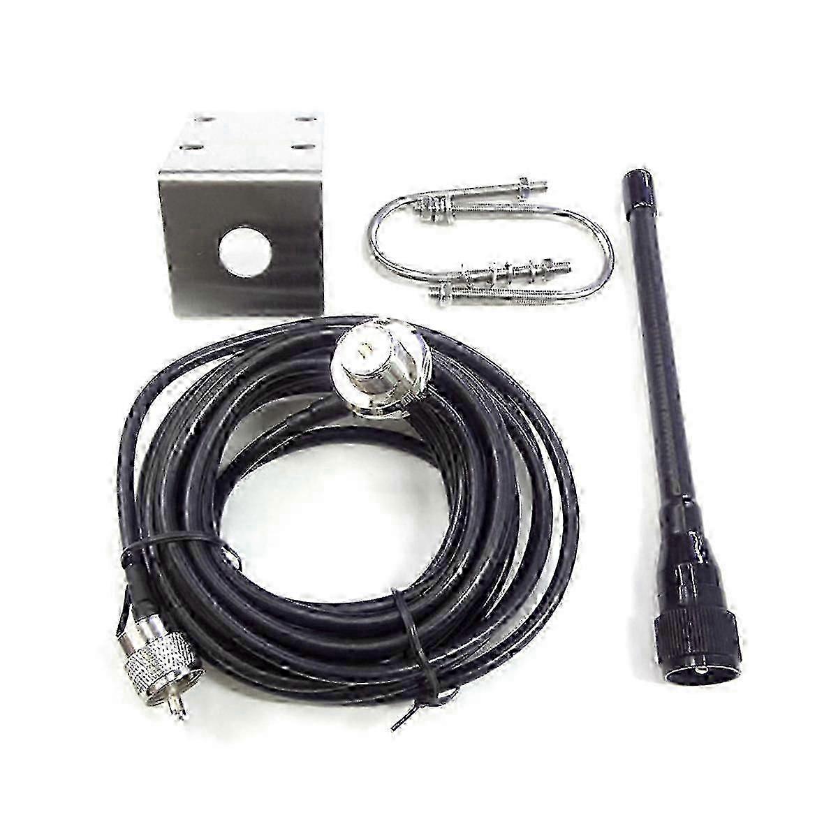 Antenne marine VHF 156-163Mhz Caoutchouc Étanche Mât Antenne avec 5M RG-58 Câble compatible avec Bateau Voilier Y
