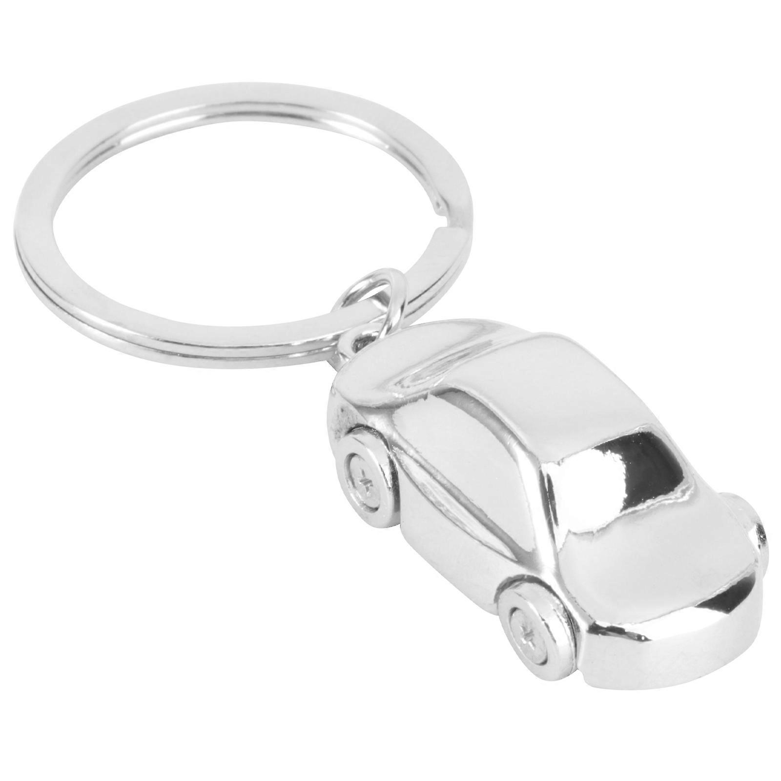 Creative Car Shaped Metal Keychain Keyring (Silver)