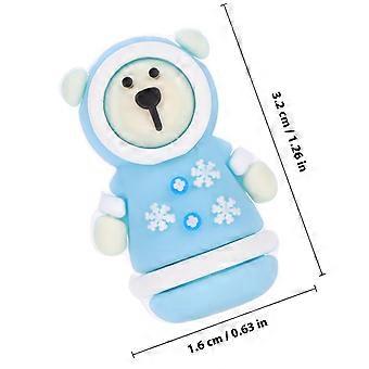 Blue Bear Cuticle Scissors Cover Silicone Protective Cap for Protecting