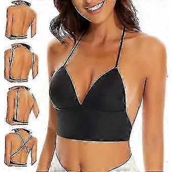Wire-Free Backless Bralette compatible with Women - Seamless Low Back Bra Comcompatible witht Support