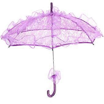 Parasol en dentelle fait  la main, lgant et dcoratif, accessoire de photographie pour fte, violet