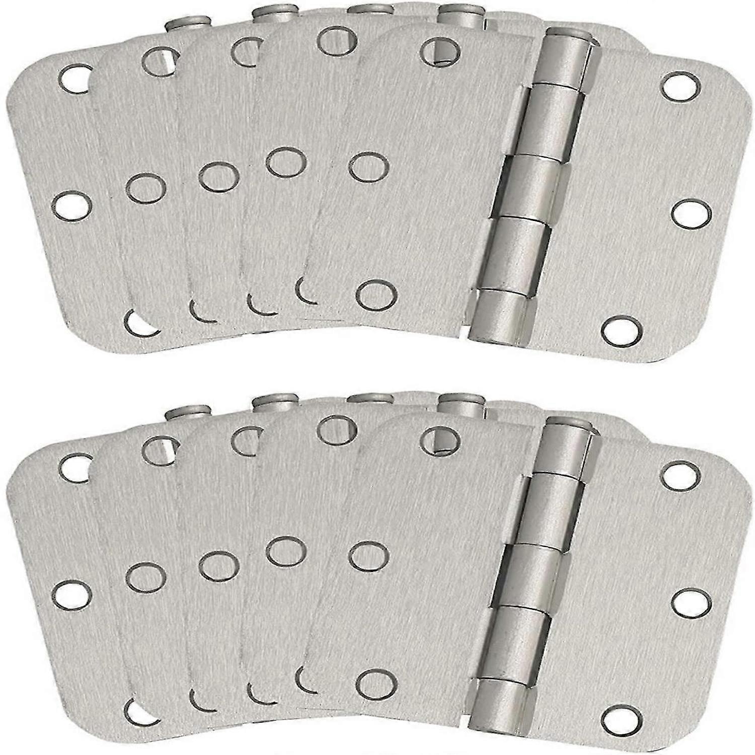 10-Pack Hinge 3.5", Satin Nickel