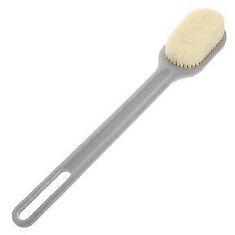 Grijze badborstel 1 stuk, praktische massageborstel met lange steel YTQ