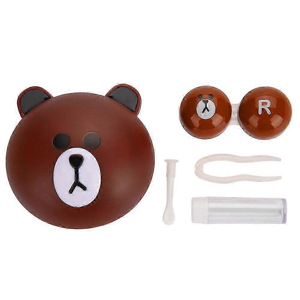 Cute Mini Bear Contact Lens Case Portable Kit